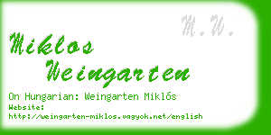 miklos weingarten business card